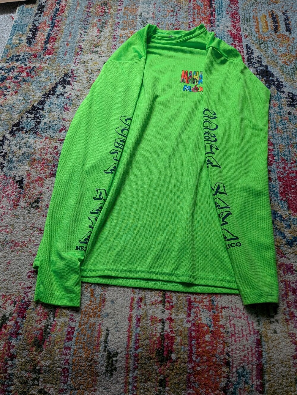 Maya Neon Green Long Sleeve Graphic Tee
